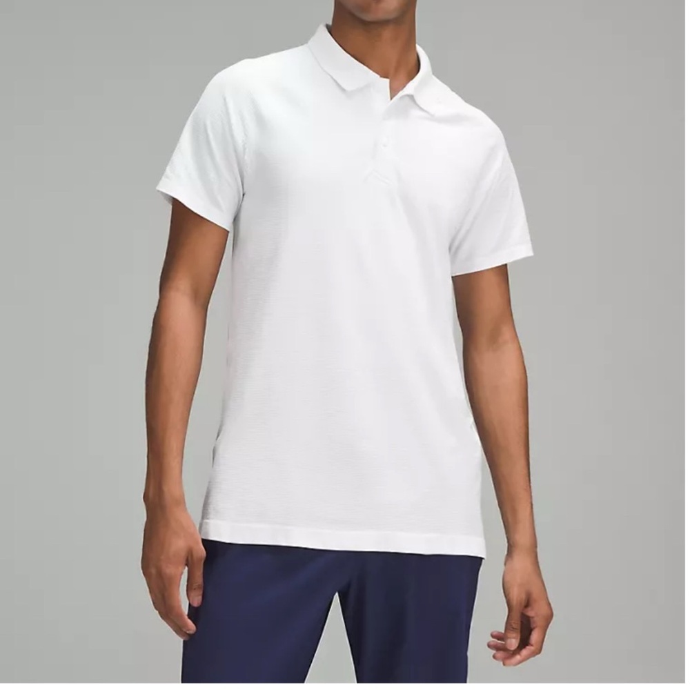 LULULEMON WHITE METAL VENT TECH POLO SHIRT 2.0 MENS SIZE XXL